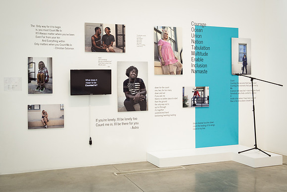 #countmein Poetry Engagement Wall at MOAH, 2020
